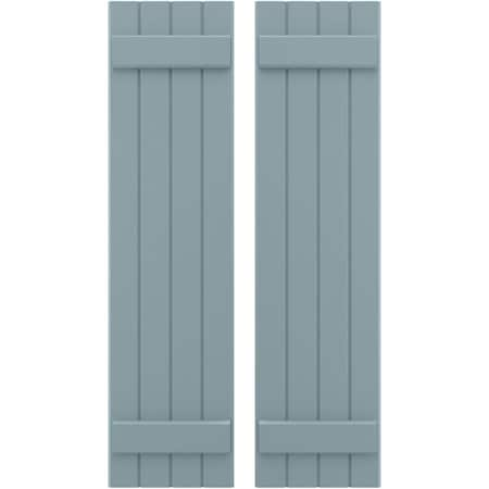 Americraft 4-Board (2 Batten) Exterior Real Wood Joined Board-n-Batten Shutters, ARW101BB414X83SBH